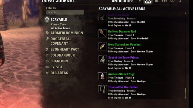 Showcase of ESO addon "Decluttered Scrying Leads" смотреть онлайн