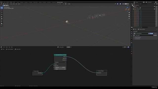 Creating grass Lecture 8 - Building a grass patch Geometry Nodes смотреть онлайн