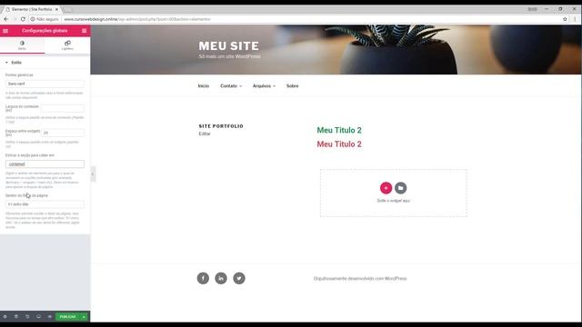 Curso de Elementor Wordpress - Global Widgets e Navigation - Aula 03 смотреть онлайн