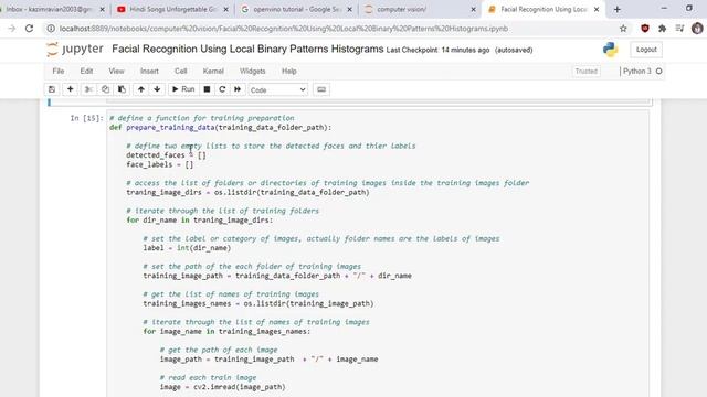 Facial Recognition Using Local Binary Patterns HistogramsLBPH Algorithm or Model in OpenCV with Pyt смотреть онлайн