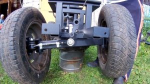 Колеса от Москвича на переднем адаптере КТЗ-03+мотоблок Нева