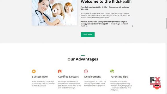 Pediatrician Moto CMS HTML Template TMT Cyan Ward смотреть онлайн