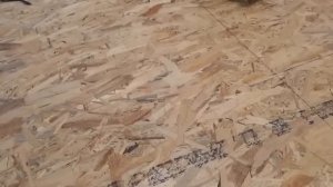 Поклейка OSB - плиты  на лопнувшую стяжку.