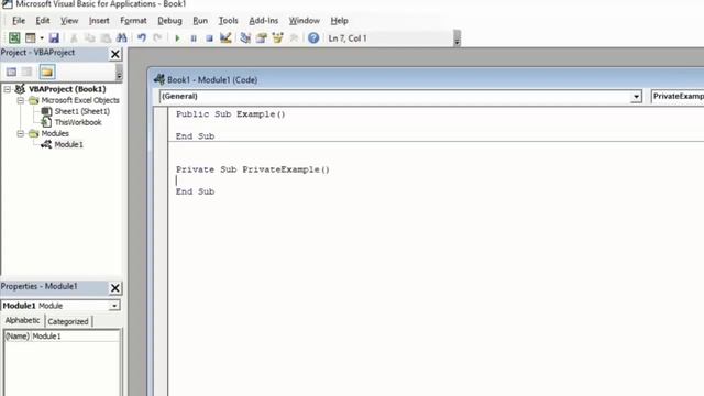 #6 - Creating a Sub in Excel VBA (how to create a subroutine & the diff between public and private) смотреть онлайн