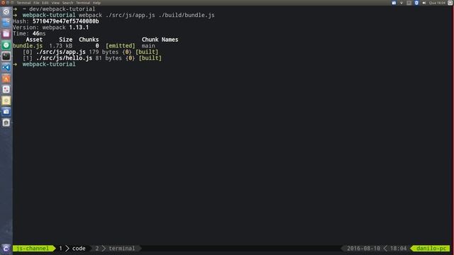 Webpack Tutorial - #5 - Criando o Bundle via Linha de Comando смотреть онлайн