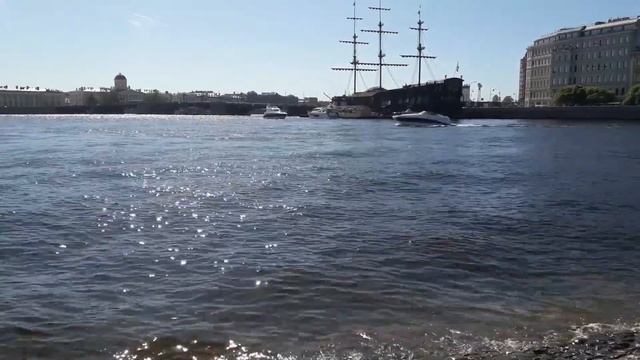 Нева. Петропавловская крепость Санкт-Петербург май 2019/ Живая атмосфера смотреть онлайн