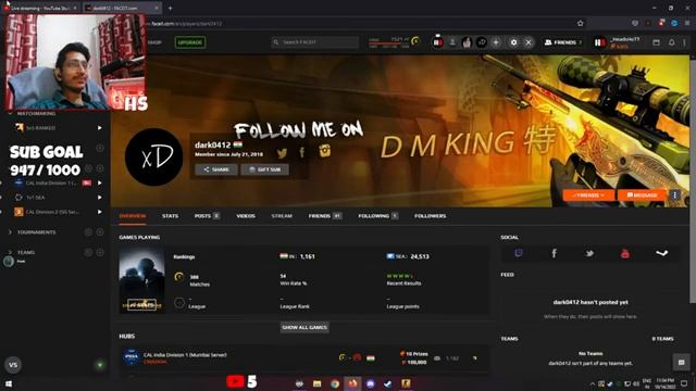 Faceit Solo Q !giveaway || CSGO & Valorant Live India смотреть онлайн