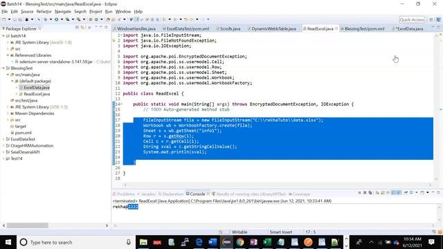 Read Excel Data using Apache POI API in Selenium |Data Driven using Excel in Selenium #17 смотреть онлайн