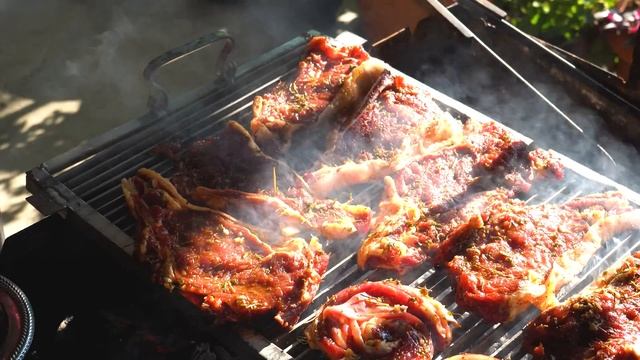 Special Marinade For Cooking Beef Steak In The Bonfire | Village Life Style Cooking