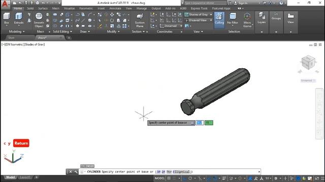 How to draw a screwdriver in AutoCAD смотреть онлайн
