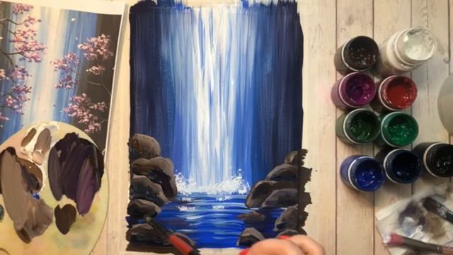 Рисуем водопад. смотреть онлайн
