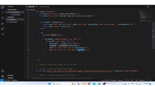 simple chatbot using php #chatbot #php #robot #programming #coding #ARRDEV#web смотреть онлайн