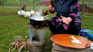 Гороховый плов на Костре Азербайджанская Кухня Деревенская Кухня  Рецепты