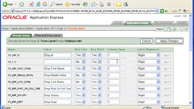 Oracle APEX Tutorial 4 Form Layout Part 2 Video Training смотреть онлайн