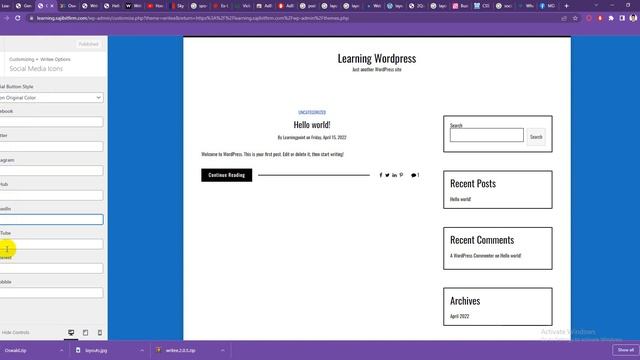 WordPress Theme customization tutorial Bangla Tutorial 2022 Part 6 смотреть онлайн