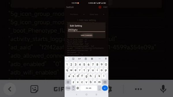 ?new tweak update!!? Boost Cpu x Gpu setedit global table. #setedit #xiaomi #poco #redmi #tutorial