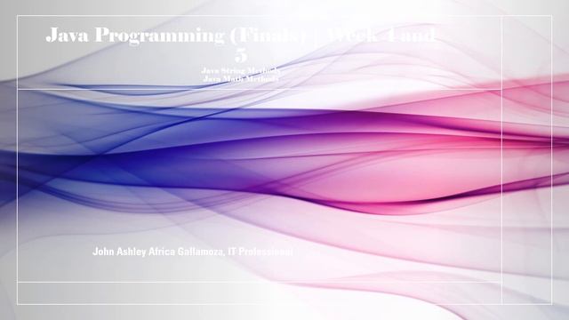 Java Programming [Finals] Week 3-5 смотреть онлайн