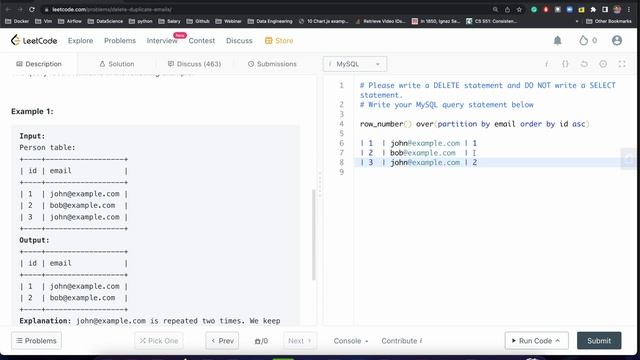 Delete Duplicate Emails | Leetcode 196 | Week 4 | Qs 22 смотреть онлайн