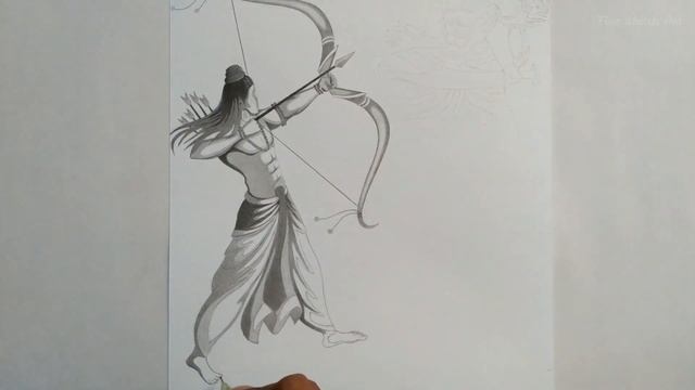 Dussehra Drawing |Sri Ram and Ravan| |Timelapse| |Fine Sketch Art| смотреть онлайн