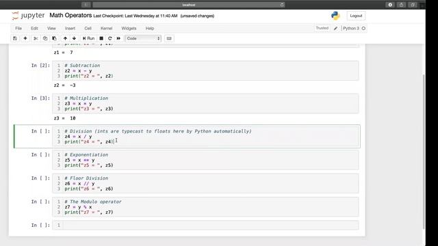 Math Operators in Python смотреть онлайн