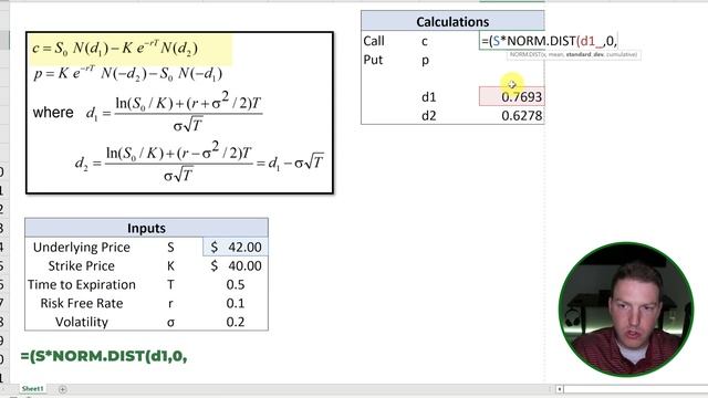 Black Scholes Option Pricing Model Explained In Excel смотреть онлайн