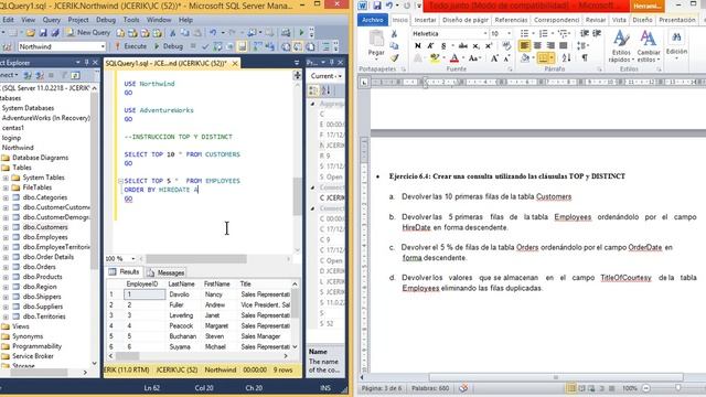4 Instruccion Top Distinct Percent Sql смотреть онлайн