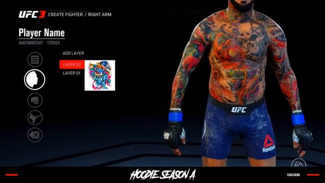 KARMA | CHEST + ARM TATTOO | UFC 3 TATTOO TUTORIAL смотреть онлайн