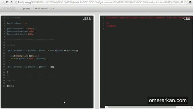 How to Make a Loops in Less CSS смотреть онлайн