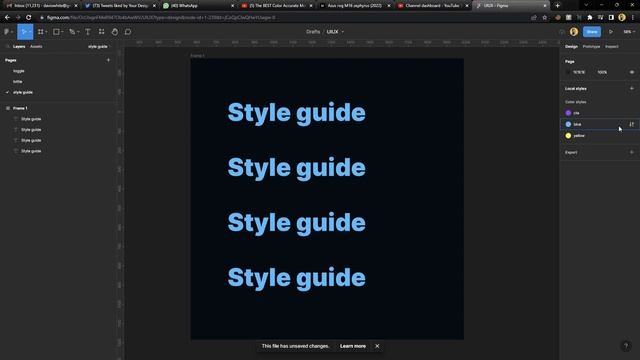 How to create Color style guide in figma смотреть онлайн