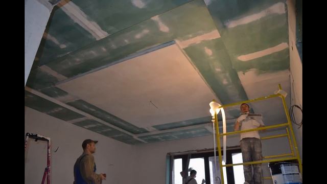 Монтаж гипсокартона Этап 4 Шпатлевка смотреть онлайн