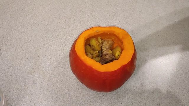 Запечённая тыква/жаркое в тыкве смотреть онлайн