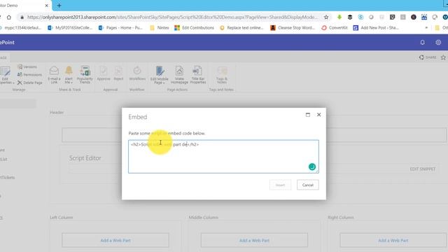Script Editor Web Part in SharePoint Online or SharePoint 2013/2016/2019 смотреть онлайн