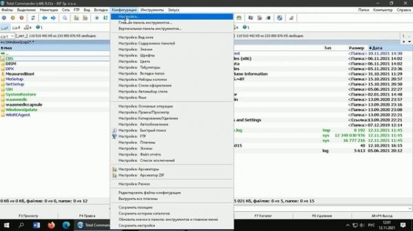 Как в Total Commander выделять цветом файлы по дням.