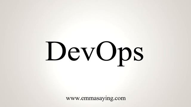How To Pronounce DevOps смотреть онлайн