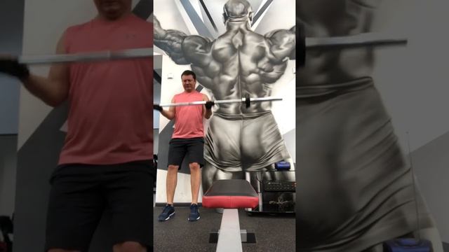 29.06.19 тренировка 19 подъем штанги на бицепс стоя, спиной к стенке