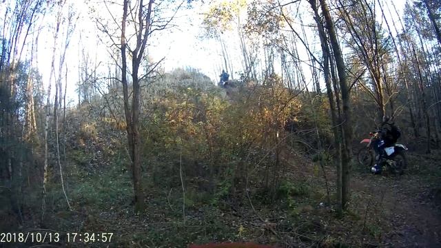 Минск D4 125 покатушки по лесу с Эндуро с прыжками и падениями ч.5 смотреть онлайн