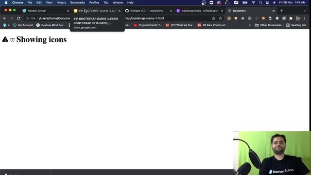 How to add Icons in Bootstrap | Font-awesome | Hindi | Newton School смотреть онлайн