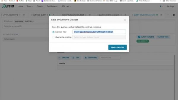 Superset / Preset : how to create filters from empty text box