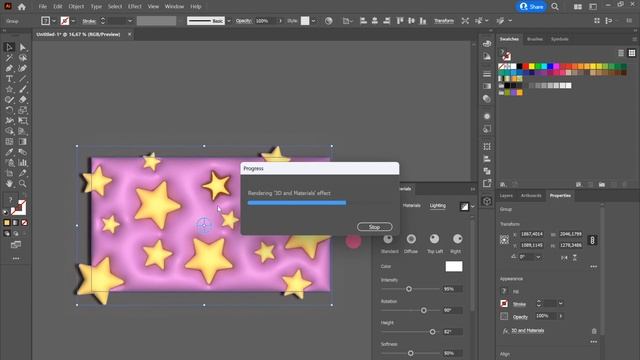 (Adobe Illustrator Tutorial) 3D background with star shape and colorfull - 2D to 3D смотреть онлайн