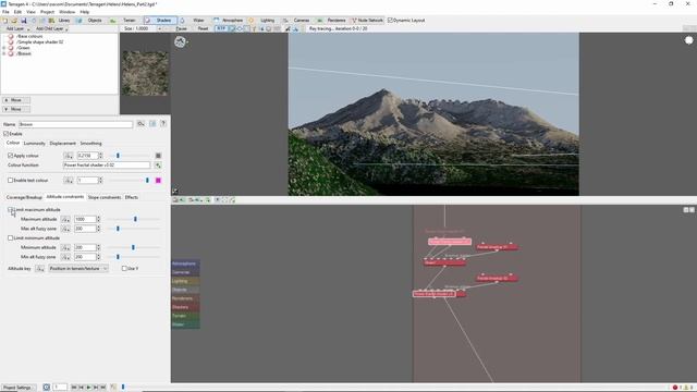 Terragen 4 Basics: Shading Real Terrain Data (2/2)