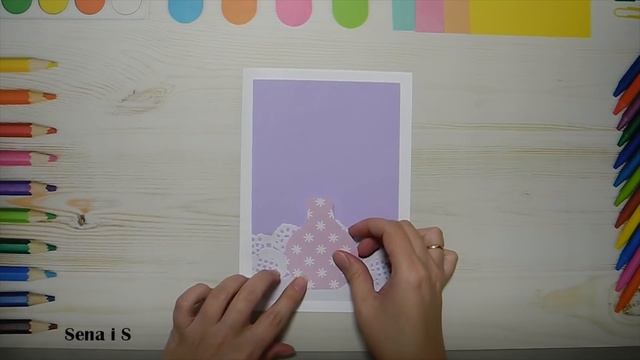 DIY / Как сделать открытку с цветами в вазе из бумаги своими руками / Открытка / Скрапбукинг (45) смотреть онлайн