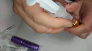 Заправка атомайзера духами из пробников с помощью шприца