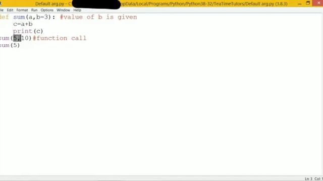 Parameters and Arguments in Python | Types of Arguments | in Tamil смотреть онлайн
