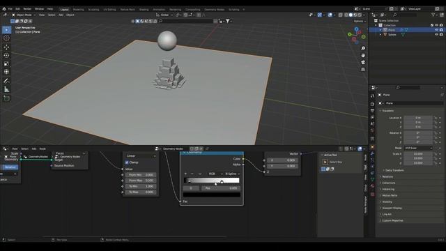 Интересная анимация с помощью геометрических нодов - Blender смотреть онлайн