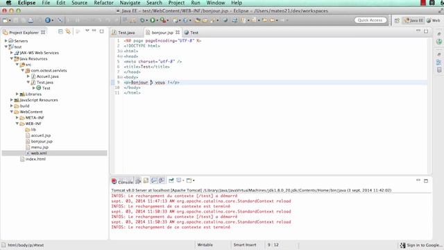 Développez des sites web avec java EE: Communiquer des données entre pages смотреть онлайн