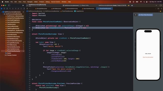 How to use PhotosPicker in SwiftUI & PhotosUI | Swift Concurrency #17 смотреть онлайн