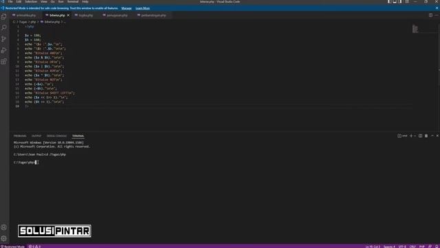 CARA RUN PHP DI VISUAL STUDIO CODE | SolusiPintar смотреть онлайн