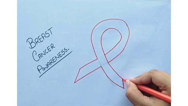 Breast Cancer Awareness Drawing l Breast Cancer Awareness Ribbon Drawing l ES art & craft смотреть онлайн
