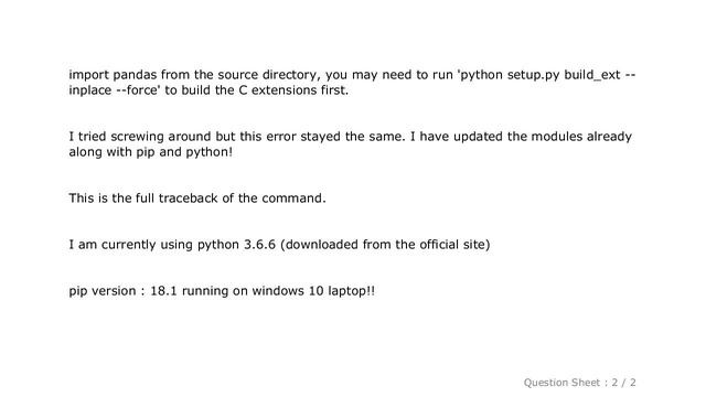 Pandas : No module named 'pandas._libs.tslib' смотреть онлайн