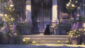 Lofi With My Cat || Cat & House Filled with Lavender 😸🪻Chill music playlist 🎵🎶 Where romance begins
